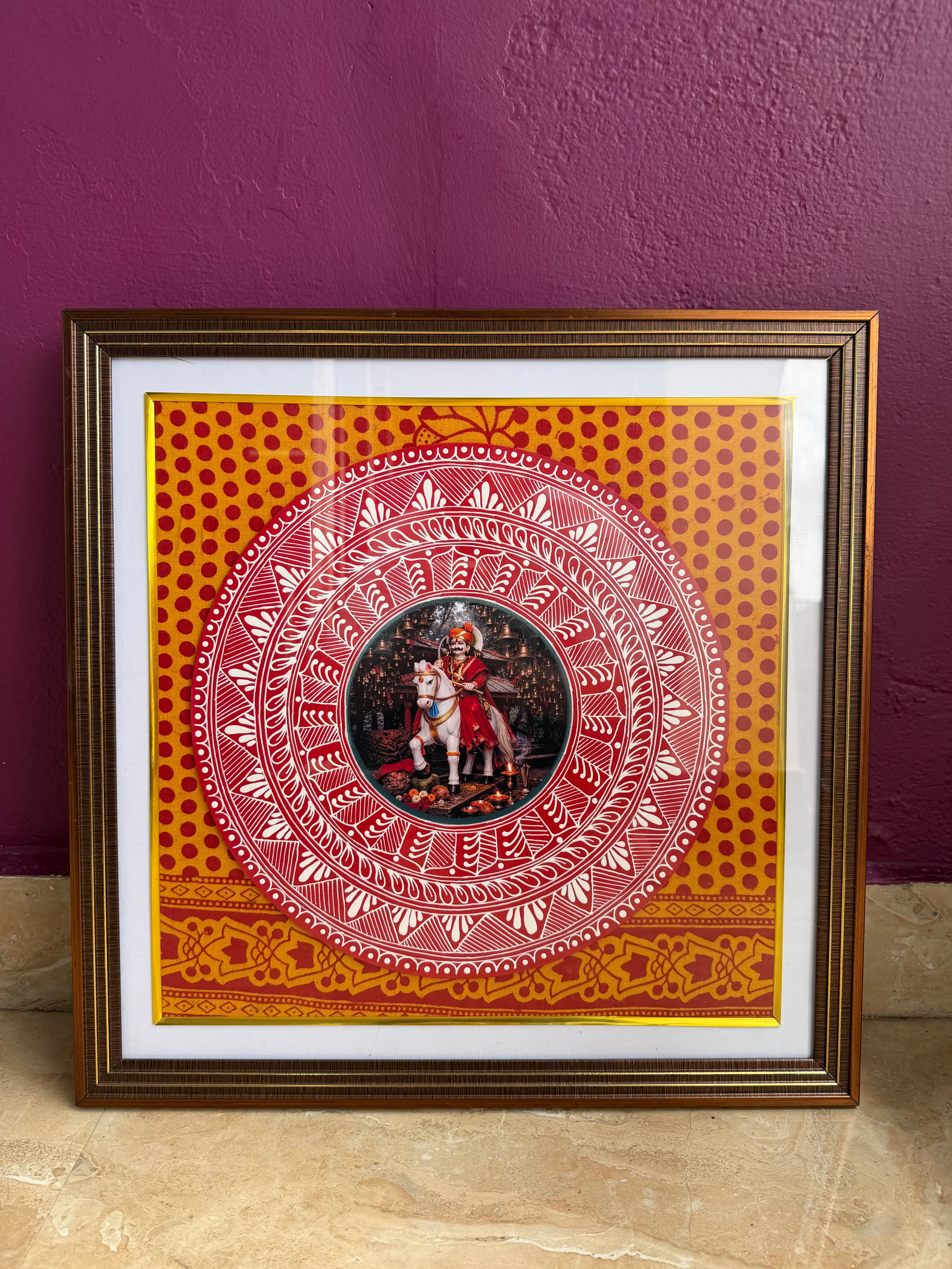 Golu devta Aipan frame
